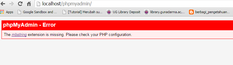 the mbstring extension is missing phpmyadmin