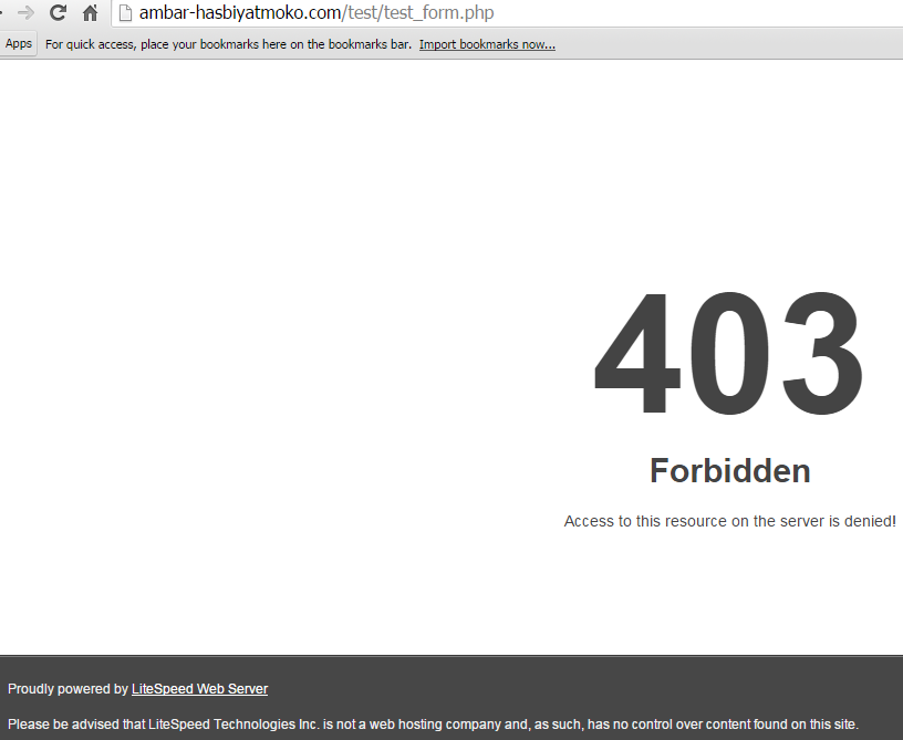 403 Error Forbidden 403 - Community support - 000webhost forum