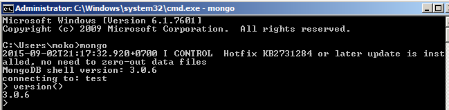 run mongo db on windows