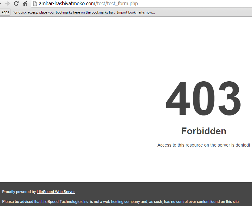 403 Forbidden: Access Is Denied.